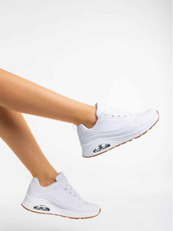 Arline fehér női sport cipő ökológiai bőrből - Kalapod.hu