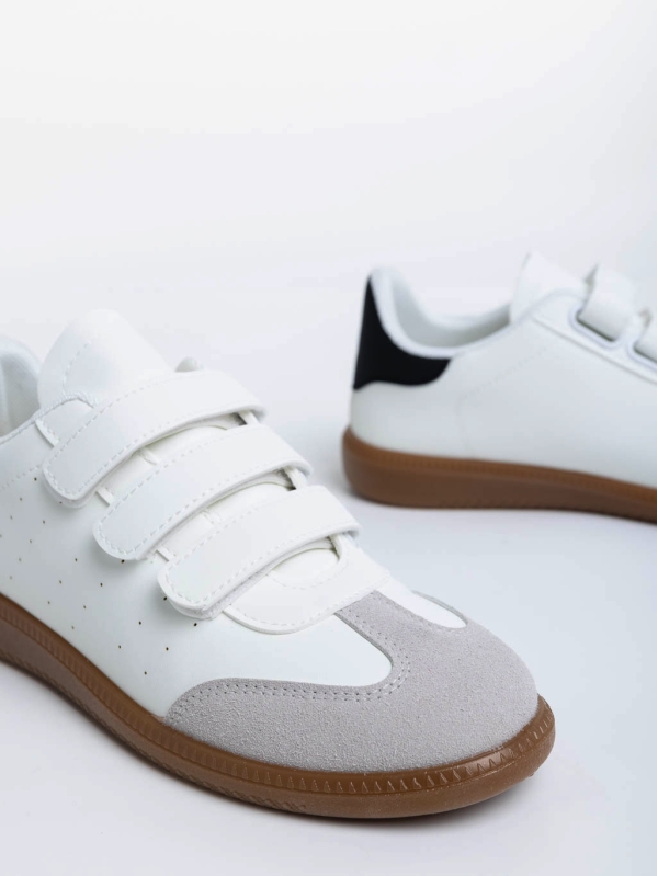 Raynor  fekete fehér női sport cipő ökológiai bőrből, 6 - Kalapod.hu