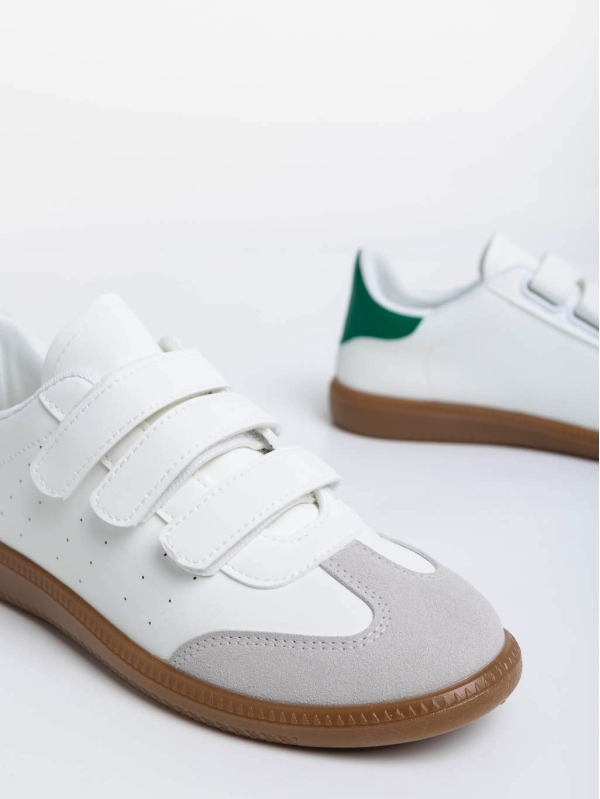 Raynor fehér és zöld női sport cipő ökológiai bőrből, 6 - Kalapod.hu