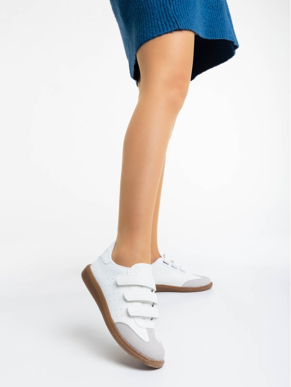 Raynor fehér női sport cipő ökológiai bőrből, 2 - Kalapod.hu