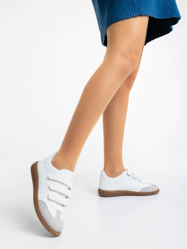 Raynor fehér női sport cipő ökológiai bőrből, 3 - Kalapod.hu
