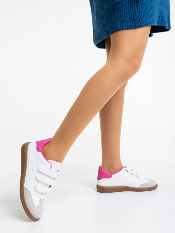 Raynor fehér és rózsaszín női sport cipő ökológiai bőrből, 2 - Kalapod.hu