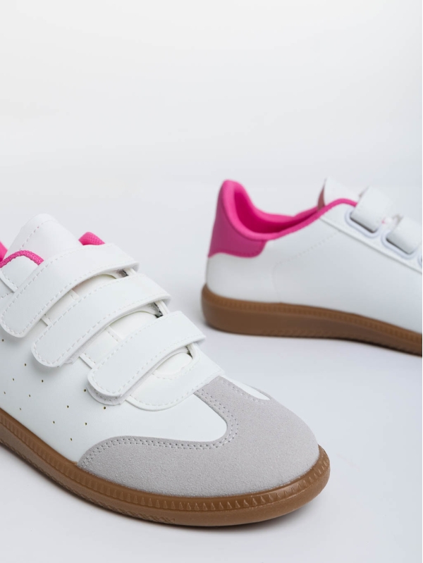 Raynor fehér és rózsaszín női sport cipő ökológiai bőrből, 6 - Kalapod.hu
