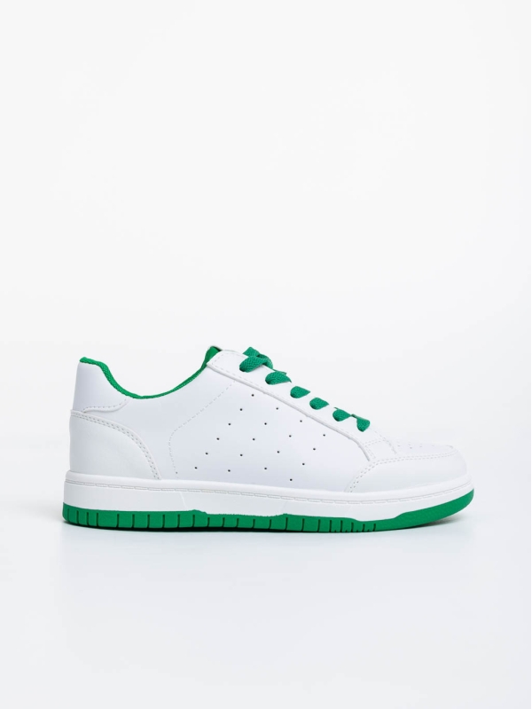 Kiersten fehér és zöld női sport cipő ökológiai bőrből, 5 - Kalapod.hu