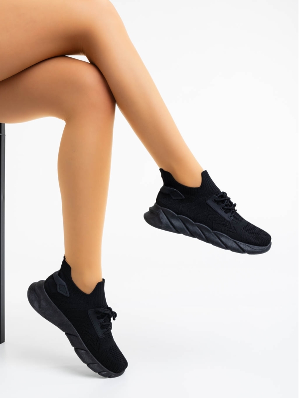 Lujuana fekete női sport cipő textil anyagból - Kalapod.hu