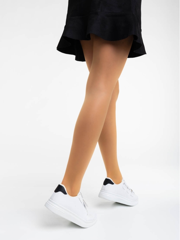 Deziree fehér női sport cipő ökológiai bőrből, 4 - Kalapod.hu