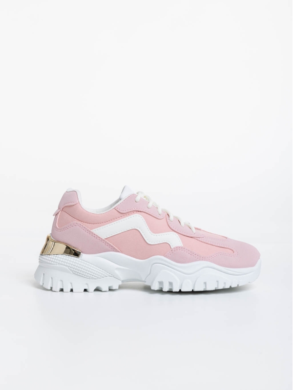 Nimue rózsaszín női sport cipő textil anyagból, 5 - Kalapod.hu