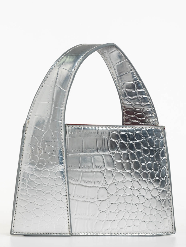 Blima ezüstszínű női táska ökológiai bőrből, 2 - Kalapod.hu