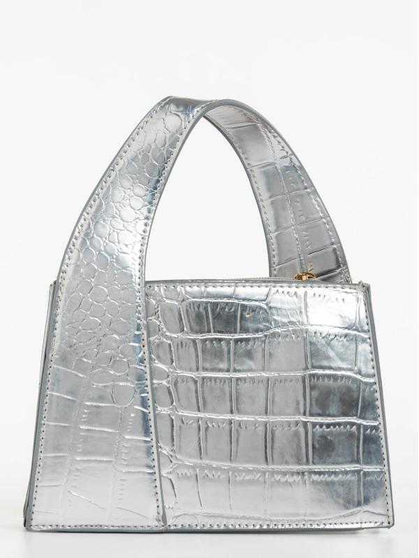 Blima ezüstszínű női táska ökológiai bőrből, 5 - Kalapod.hu