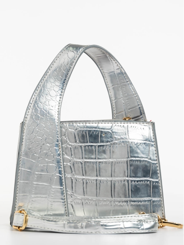Blima ezüstszínű női táska ökológiai bőrből, 6 - Kalapod.hu