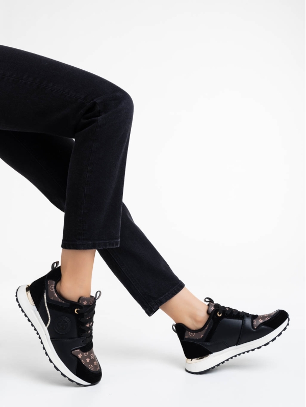 Lorilynn fekete női sport cipő ökológiai bőrből - Kalapod.hu