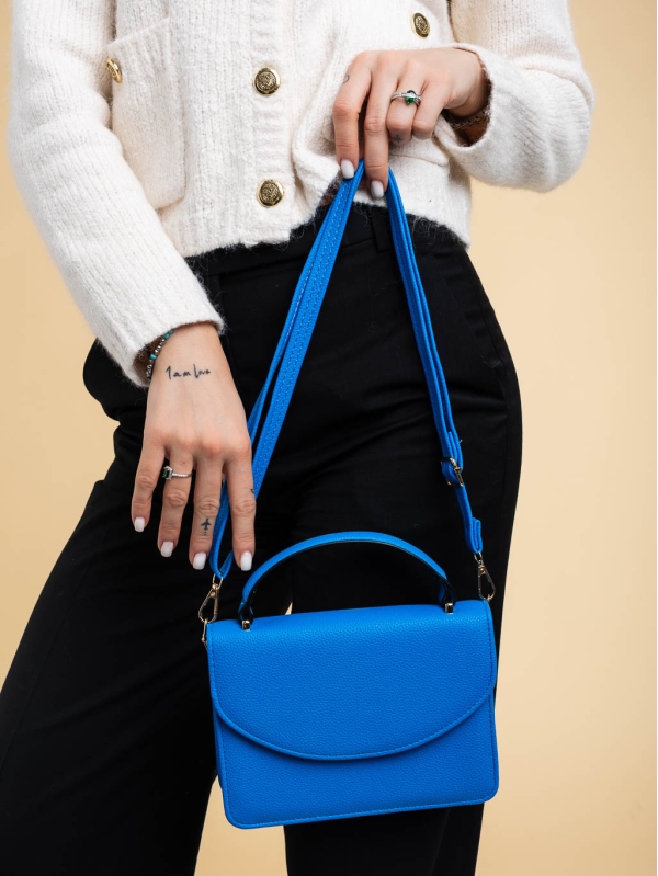 Blerina kék női táska ökológiai bőrből - Kalapod.hu