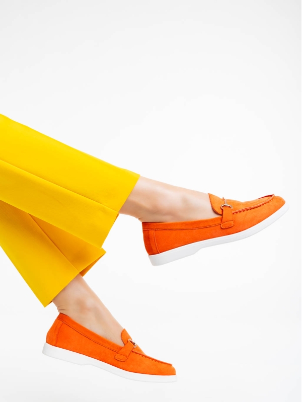 Nineve narancssárga női félcipő textil anyagból - Kalapod.hu