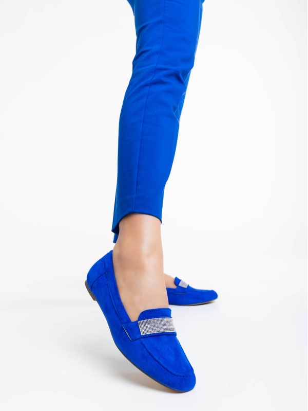 Ibbie kék női félcipő textil anyagból, 2 - Kalapod.hu