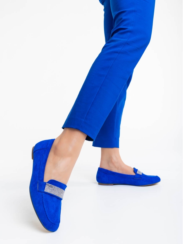 Ibbie kék női félcipő textil anyagból, 3 - Kalapod.hu