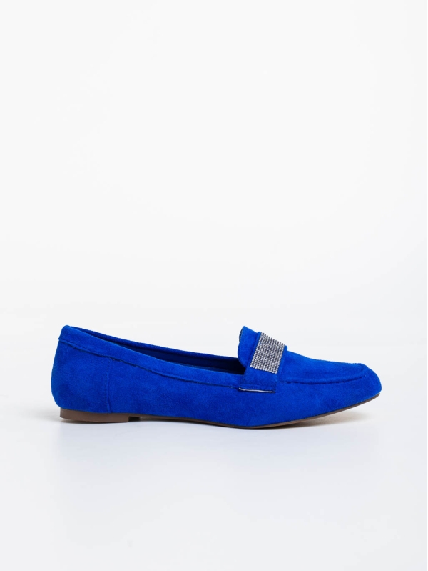 Ibbie kék női félcipő textil anyagból, 5 - Kalapod.hu