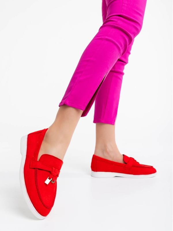 Amberly piros női félcipő textil anyagból - Kalapod.hu