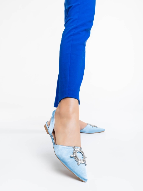 Jenita kék női cipő textil anyagból, 2 - Kalapod.hu