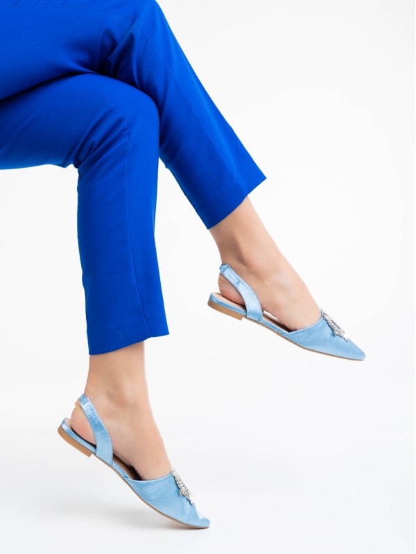 Jenita kék női cipő textil anyagból, 4 - Kalapod.hu