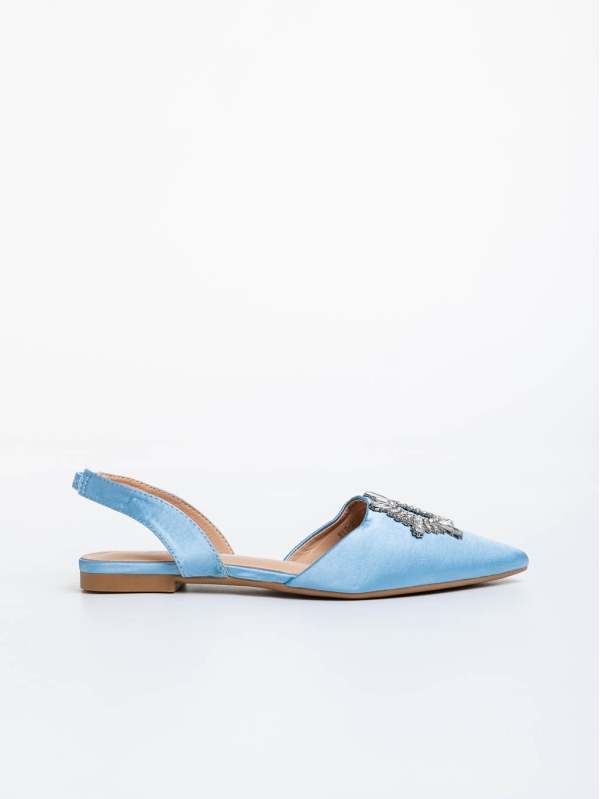 Jenita kék női cipő textil anyagból, 5 - Kalapod.hu