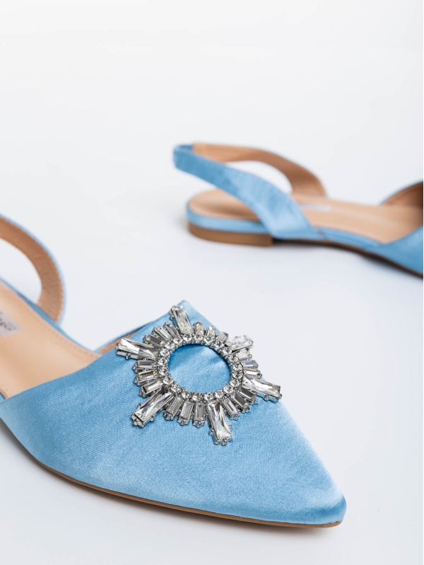 Jenita kék női cipő textil anyagból, 6 - Kalapod.hu