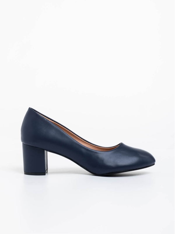 Gianara kék női magassarkú cipő ökológiai bőrből, 3 - Kalapod.hu