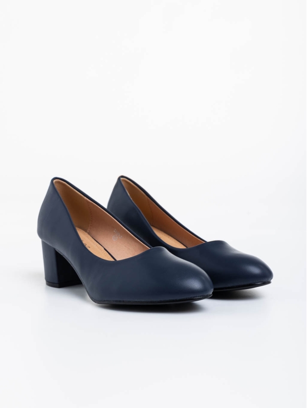 Gianara kék női magassarkú cipő ökológiai bőrből, 2 - Kalapod.hu