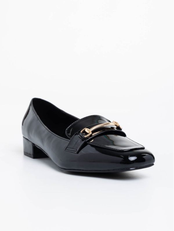Shantay fekete női magassarkú cipő lakkozott ökológiai bőrből, 2 - Kalapod.hu
