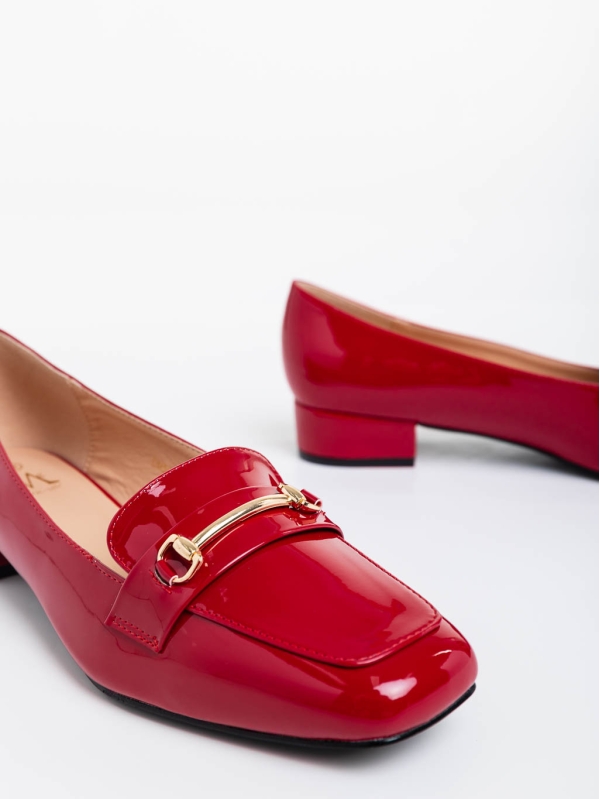 Shantay piros női magassarkú cipő lakkozott ökológiai bőrből, 4 - Kalapod.hu