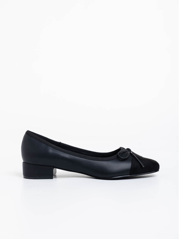 Shyann fekete női magassarkú cipő ökológiai bőrből, 3 - Kalapod.hu