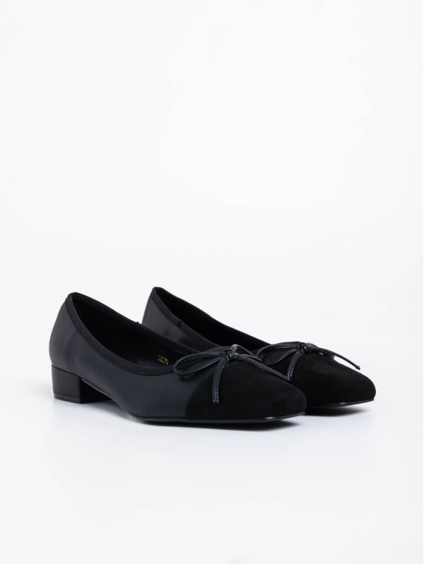 Shyann fekete női magassarkú cipő ökológiai bőrből, 2 - Kalapod.hu