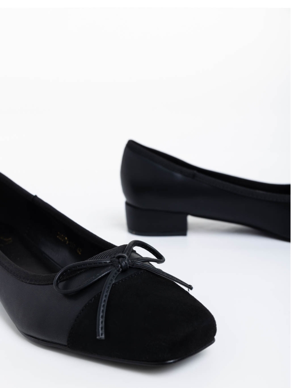 Shyann fekete női magassarkú cipő ökológiai bőrből, 4 - Kalapod.hu