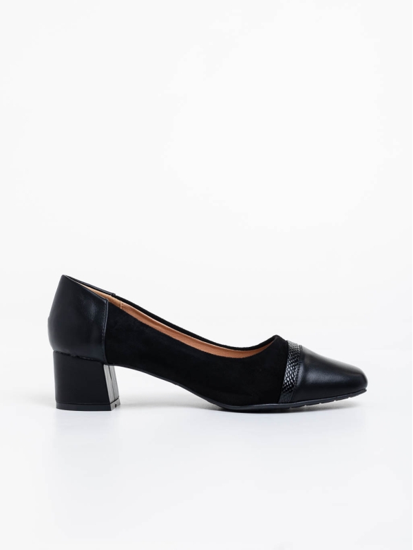 Cherilyn fekete női magassarkú cipő ökológiai bőrből, 3 - Kalapod.hu