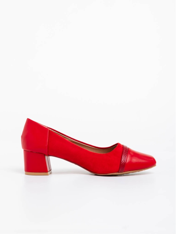 Cherilyn piros női magassarkú cipő ökológiai bőrből, 3 - Kalapod.hu
