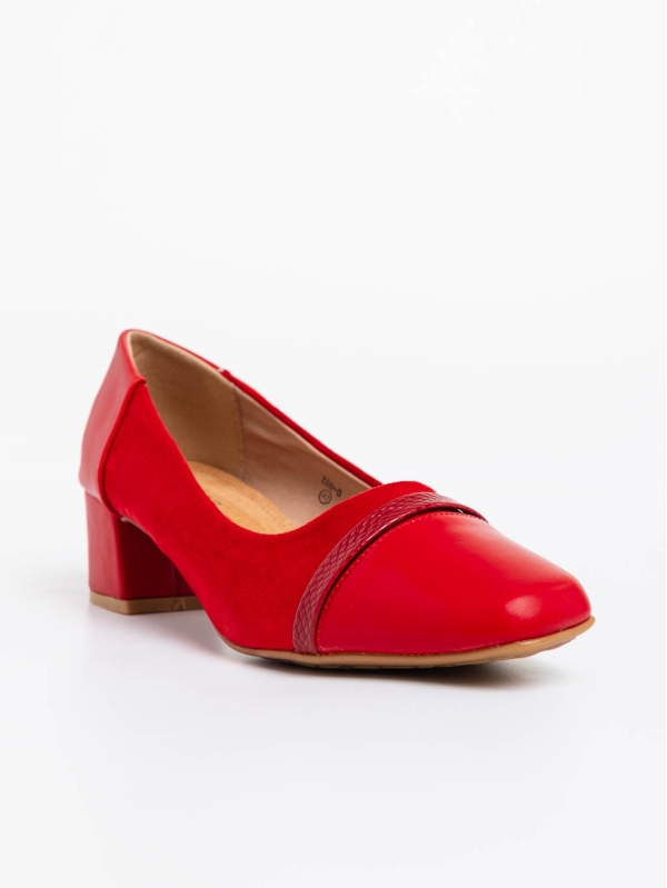 Cherilyn piros női magassarkú cipő ökológiai bőrből, 2 - Kalapod.hu