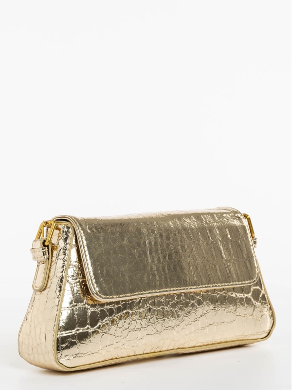 Baillie aranyszínű női táska ökológiai bőrből, 3 - Kalapod.hu