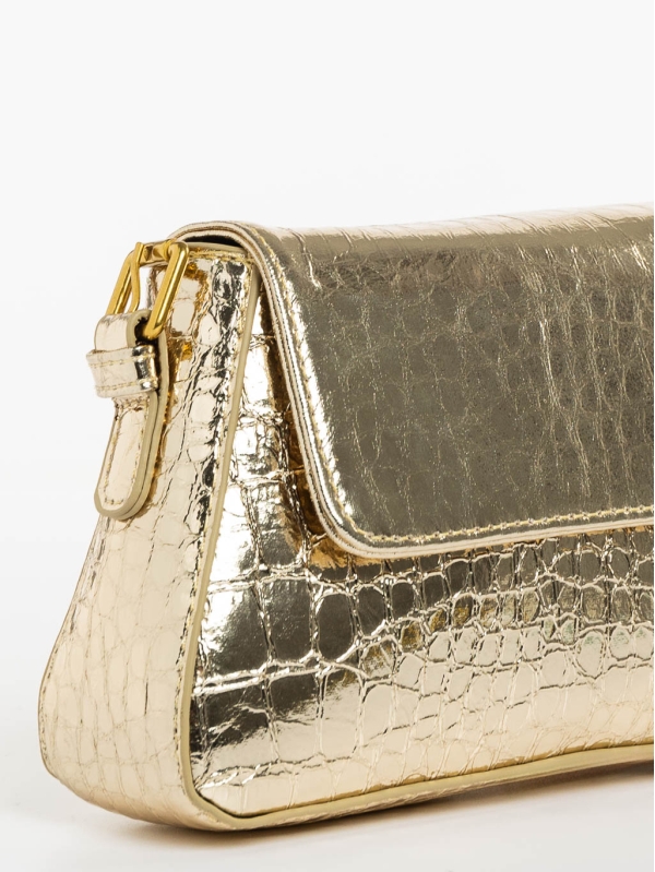 Baillie aranyszínű női táska ökológiai bőrből, 4 - Kalapod.hu