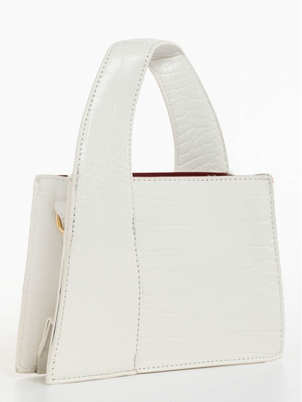 Blima fehér női táska ökológiai bőrből, 3 - Kalapod.hu