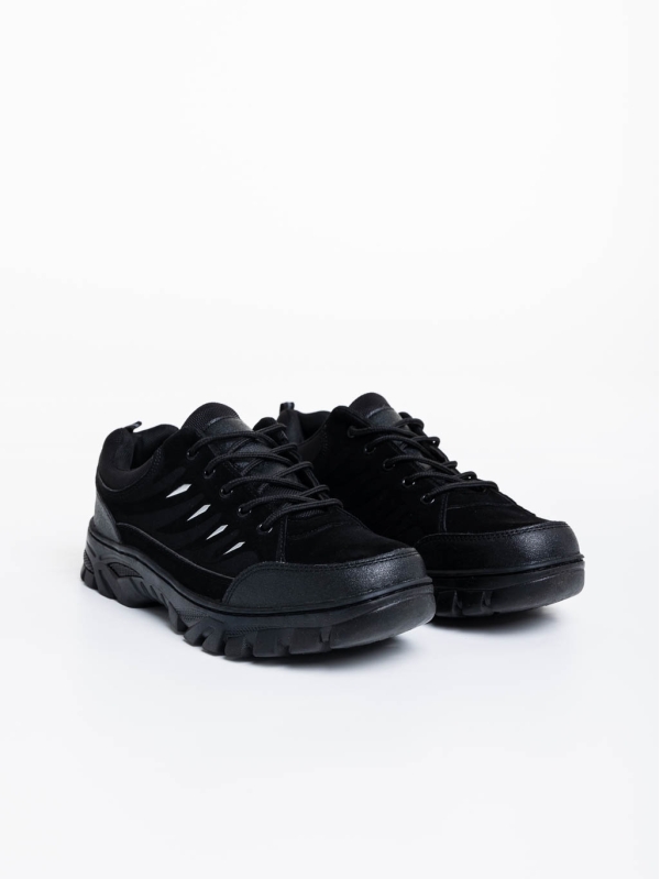 Colten fekete férfi sport cipő textil anyagból és ökológiai bőrből, 2 - Kalapod.hu