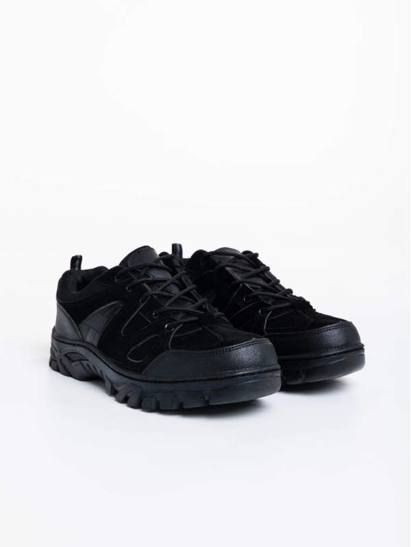 Astor fekete férfi sport cipő ökológiai bőrből, 2 - Kalapod.hu