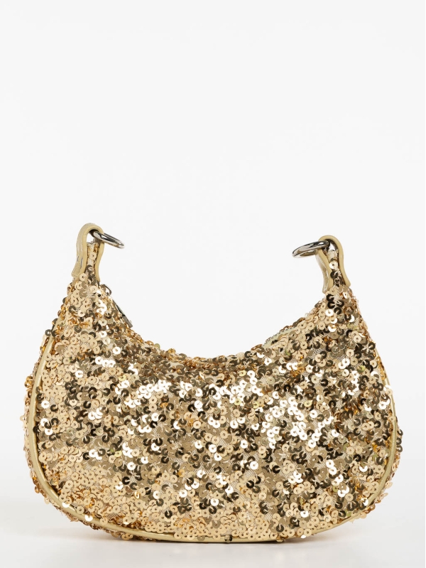 Ayah aranyszínű női táska textil anyagból, 2 - Kalapod.hu