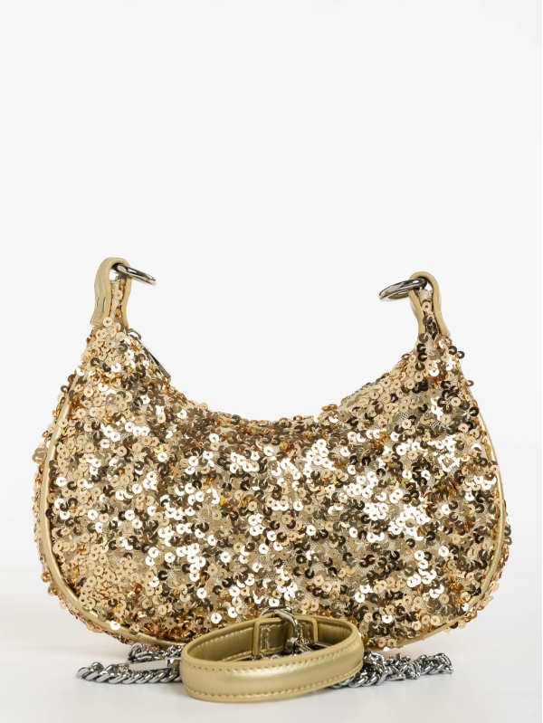 Ayah aranyszínű női táska textil anyagból, 6 - Kalapod.hu
