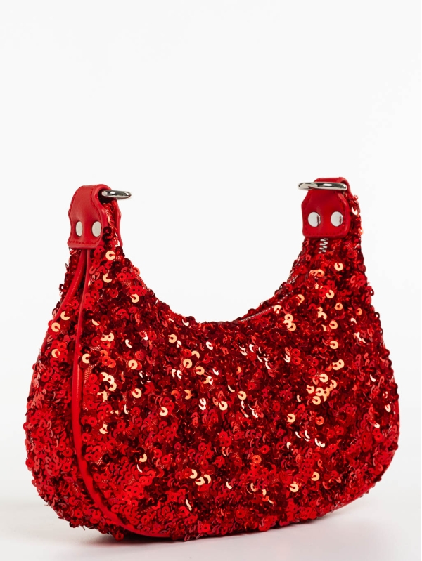 Ayah piros női táska textil anyagból, 3 - Kalapod.hu