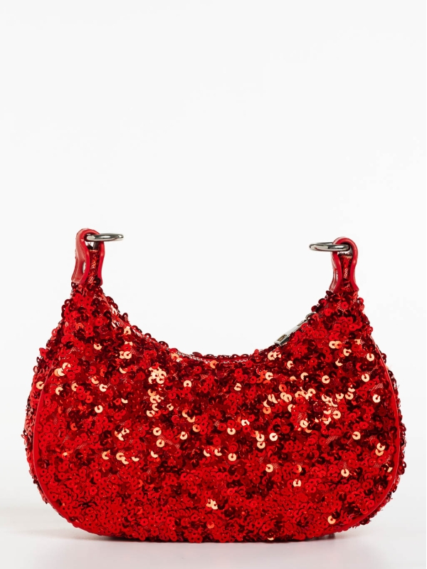 Ayah piros női táska textil anyagból, 5 - Kalapod.hu