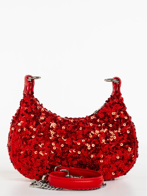Ayah piros női táska textil anyagból, 6 - Kalapod.hu