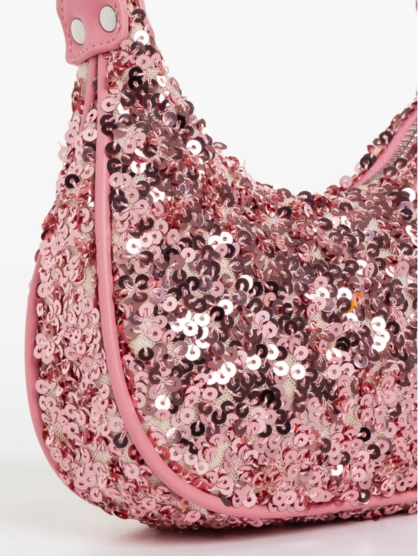 Ayah rózsaszín női táska textil anyagból, 4 - Kalapod.hu