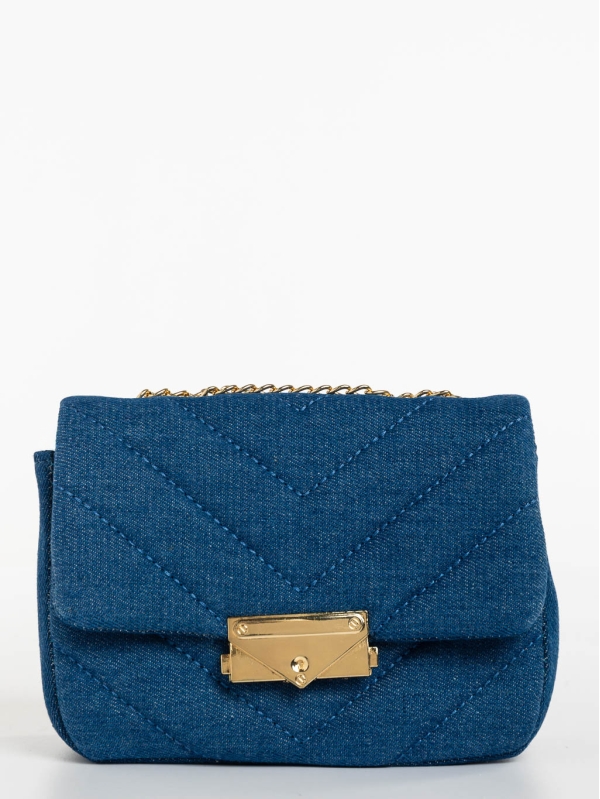 Bansari világos kék női táska textil anyagból, 2 - Kalapod.hu