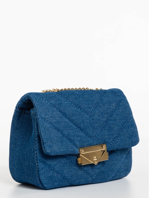 Bansari világos kék női táska textil anyagból, 3 - Kalapod.hu