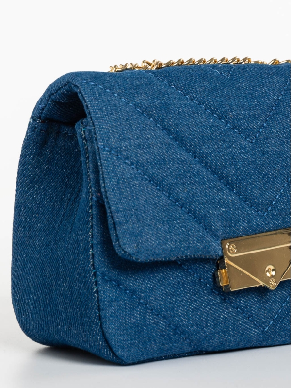 Bansari világos kék női táska textil anyagból, 4 - Kalapod.hu