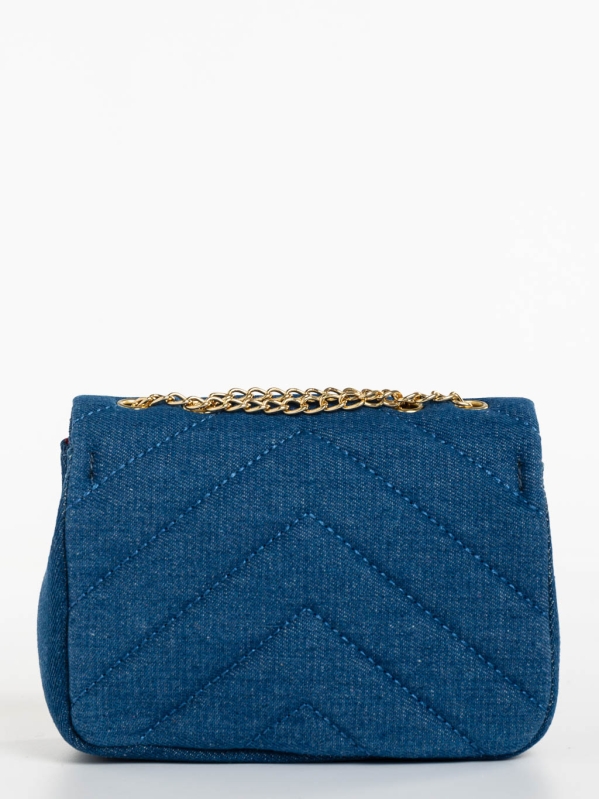 Bansari világos kék női táska textil anyagból, 5 - Kalapod.hu